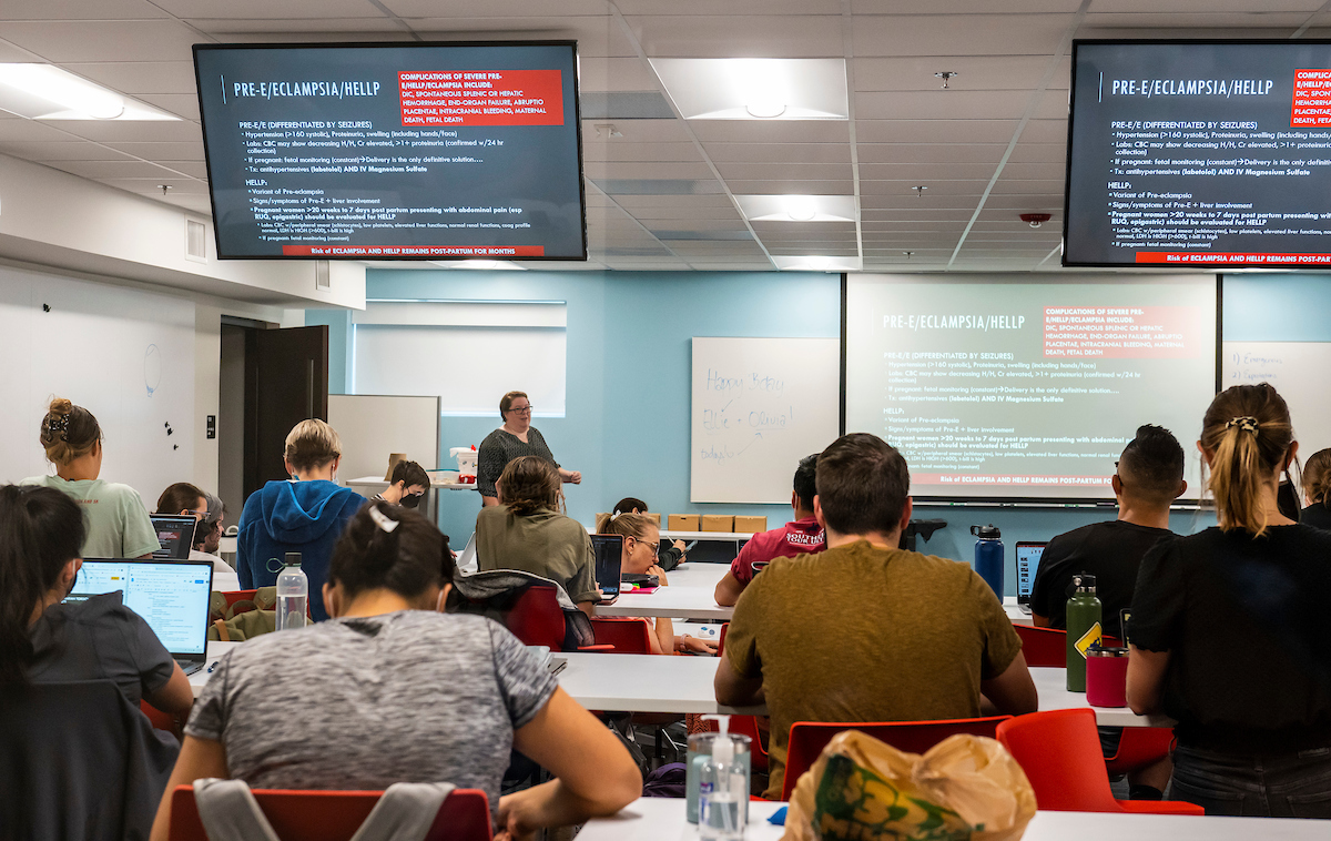 Elon school of nursing students in classroom