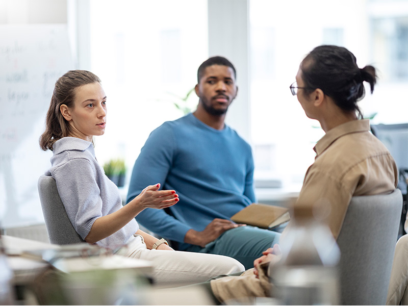 A group of students in a classroom